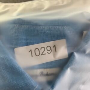 Tommy Bahama Linen Shirt Men Medium Blue Button Up Long Sleeve Casual Beach NEW